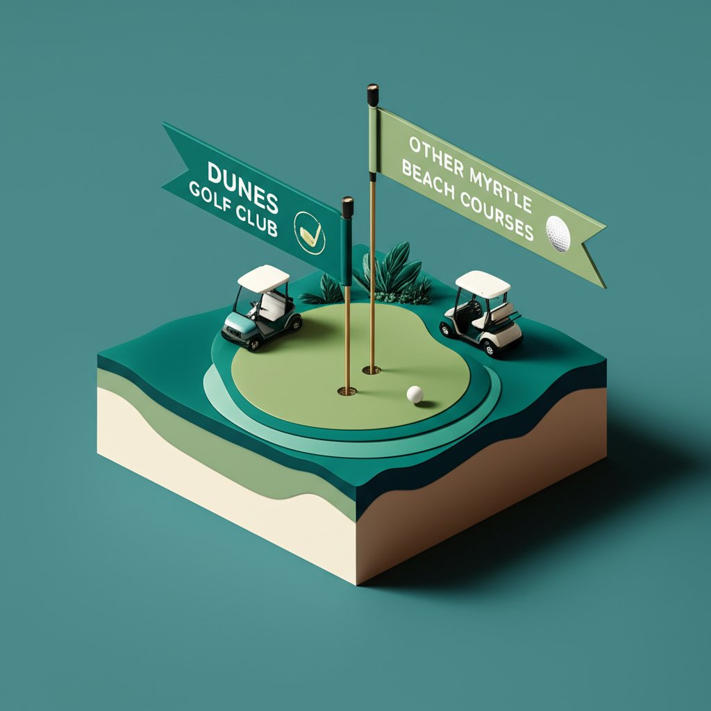 Dunes Golf Club image showcasing its superiority compared to other Myrtle Beach golf courses.