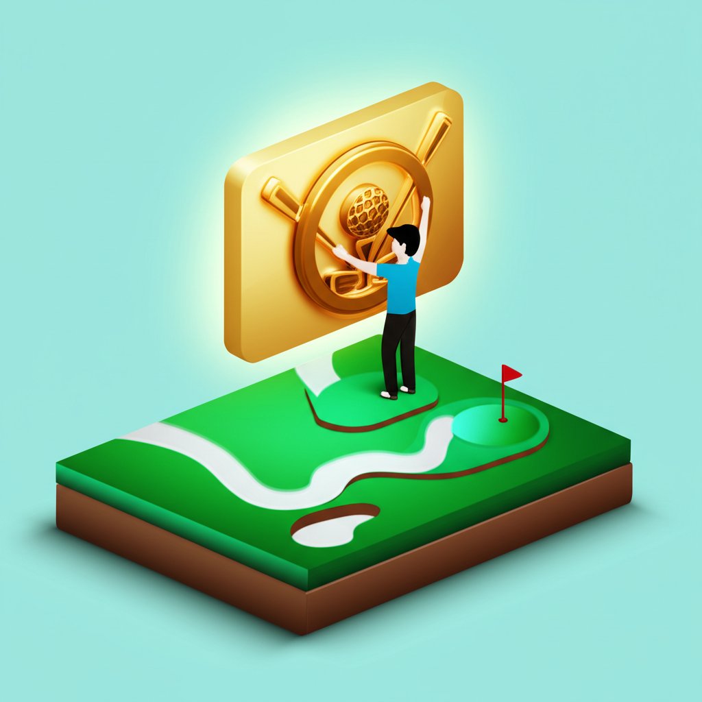 Join Deepdale Golf Club: golfers enjoying a round on a lush green course, membership details available.