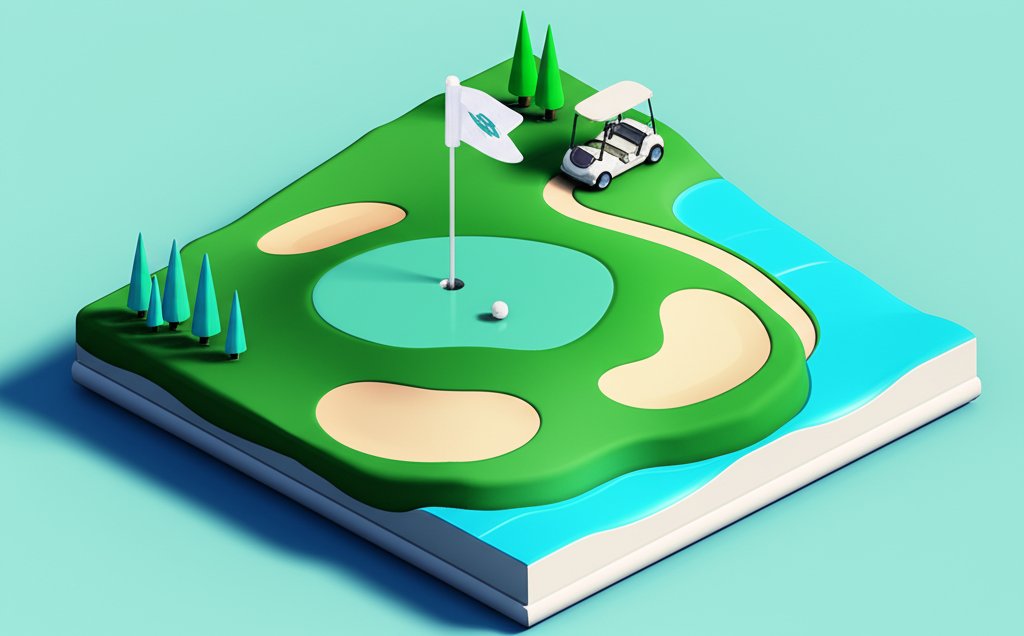 Lush green fairway at Ruffled Feathers Golf Club in Lemont, a must-visit golfing destination.