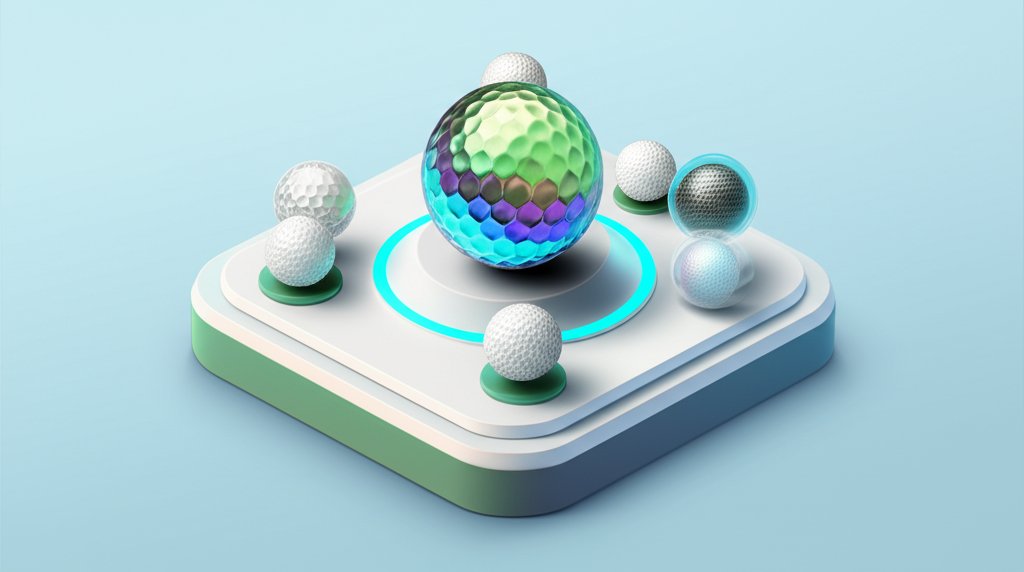 Cool, vibrant golf balls with unique patterns and innovative designs for stylish play.