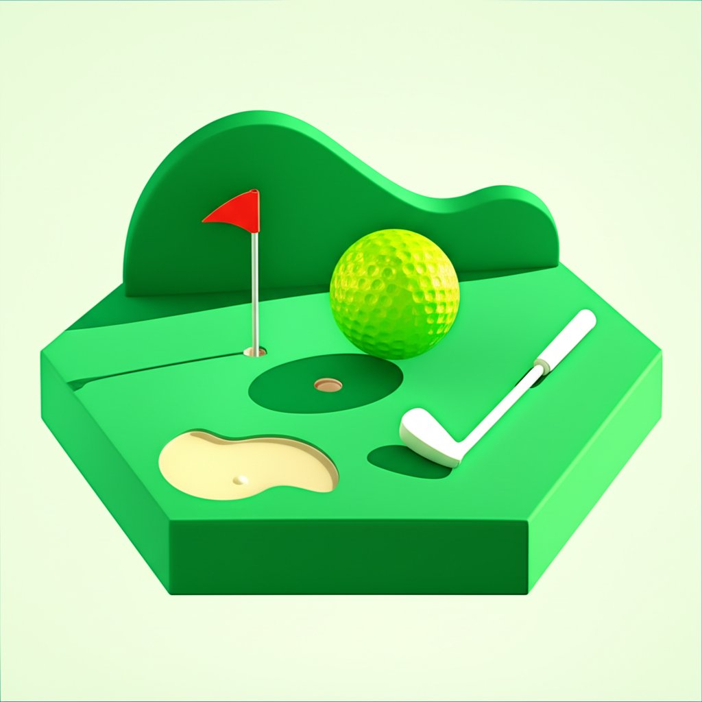 Vibrant lime green golf balls, ideal for enhanced visibility on the course.