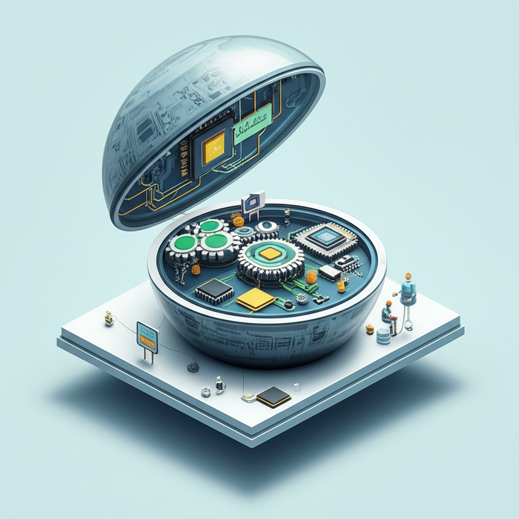 Dissected Have A Day ball showing internal components and technology.